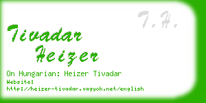 tivadar heizer business card